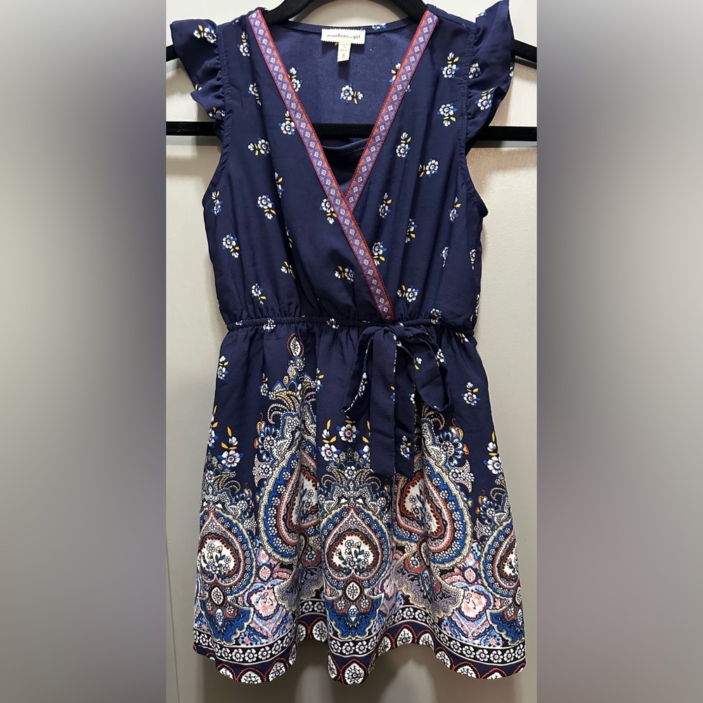 Monteau Girl Size 5 Floral and Paisley Dress EUC